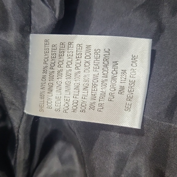 CALVIN KLEIN Black Full Zip Puffer Nylon Coat w/ Toggle Waist & Adjustable Cuffs - Picture 14 of 16